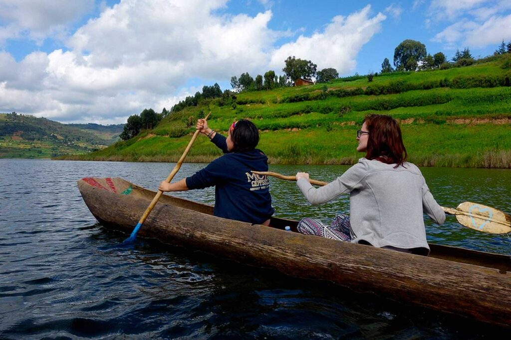 Boat on Lake Bunyonyi